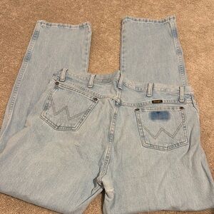 Wrangler Blue Straight-Leg Jeans Classic Denim